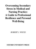 Overcoming Secondary Stress in Medical and Nursing Practice: A Guide to Professional Resilience and Personal Well-Being docx