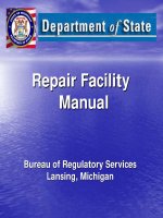 Repair Facility Manual Bureau of Regulatory Services Lansing, Michigan doc
