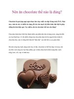 Nên ăn chocolate thế nào là đúng? pdf