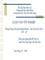 LUẬN VĂN TỐT NGHIỆP: Phòng Chống Cháy Qua Mạng Internet – Dựa Trên Giao Thức TCP – IP. potx
