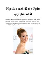 Học Sao cách để tóc Updo quý phái nhất pdf