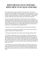 KHÁI NIỆM ĐA DẠNG SINH HỌC doc