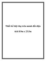 Thiết kế biệt thự trên mảnh đất diện tích 8.9m x 23.5m doc