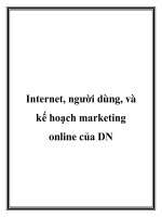 Internet, người dùng, và kế hoạch marketing online của DN pot