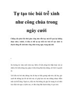 Tự tạo tóc búi trễ xinh như công chúa trong ngày cưới docx