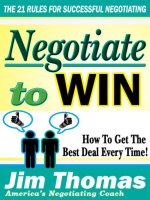 Negotiate to Win: The 21 Rules for Successful Negotiating pptx
