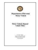 Department of Revenue Motor Vehicle: Motor Vehicle Manual Vehicle Titles pptx