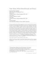 Game Theory Meets Network Security and Privacy docx