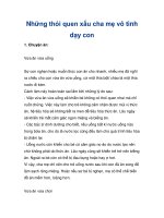 Những thói quen xấu cha mẹ vô tình dạy con pdf