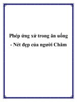 Phép ứng xử trong ăn uống - Nét đẹp của người Chăm pot