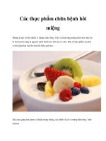 Các thực phẩm chữa bệnh hôi miệng pptx