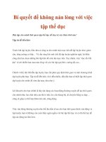 Bí quyết để không nản lòng với việc tập thể dục doc