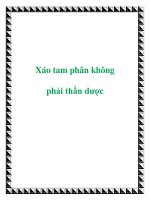 Xáo tam phân không phải thần dược doc