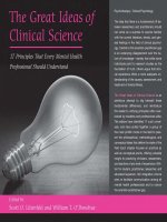 The Great Ideas of Clinical Science 17 Principles That Every Mental Health Professional Should Understand pot
