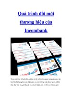 Quá trình đổi mới thương hiệu của Incombank potx