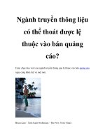 Ngành truyền thông liệu có thể thoát được lệ thuộc vào bán quảng cáo? doc