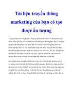 Tài liệu truyền thông marketing của bạn có tạo được ấn tượng doc