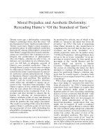 MORAL PREJUDICE AND AESTHETIC DEFORMITY: REREADING HUME''''S 