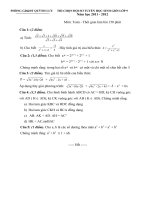 THI CHỌN ĐỘI SƠ TUYỂN HỌC SINH GIỎI LỚP 9 Môn: Toán pptx