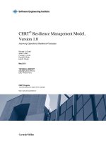 CERT® Resilience Management Model, Version 1.0 pptx