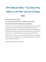 Kho hàng tự động - Ứng dụng công nghệ cao cho lĩnh vực lưu trữ hàng hoá pptx