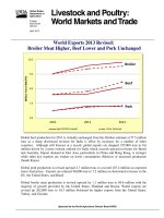 LIVETOCK AND POULTRY: WORLD MARKETS AND TRADE pdf