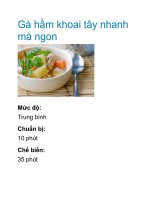 Gà hầm khoai tây nhanh mà ngon pptx