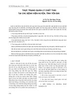 Thực trạng quản lý chất thải tại các bệnh viện huyện, tỉnh Yên Bái potx