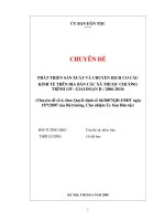 Phát triển sản xuất và chuyển dịch cơ cấu kinh tế trên địa bàn các xã thuộc chương trình 135