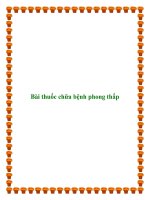 Bài thuốc chữa bệnh phong thấp ppt