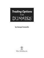 Trading options for DUMmIES