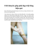 8 lời khuyên giúp phái đẹp triệt lông hiệu quả doc