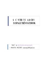 Sự cần thiết của dịch vụ fanpage trên facebook