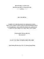 LUẬN VĂN THẠC SĨ KHOA HỌC HÓA HỌC