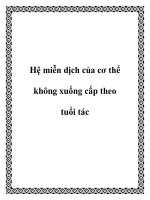 Hệ miễn dịch của cơ thể không xuống cấp theo tuổi tác pot