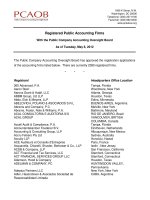 Registered Public Accounting Firms With the Public Company Accounting Oversight Board pot