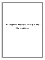 Tác dụng phụ của Đông dược và cách xử lý khi dùng Đông dược bị dị ứng ppt