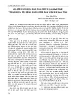 NGHIÊN CỨU HIỆU QUẢ CỦA ZEFFIX (LAMIVUDINE) TRONG ĐIỀU TRỊ BỆNH NHÂN VIÊM GAN VIRUS B MẠN TÍNH pot