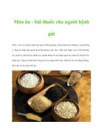 Món ăn - bài thuốc cho người bệnh gút ppt