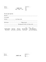 mẫu chứng từ, sổ kế toán