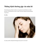 Những bệnh thường gặp vào mùa hè pptx