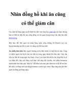 Nhìn đồng hồ khi ăn cũng có thể giảm cân ppt