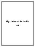 Mẹo chăm sóc bé dưới 4 tuổi docx