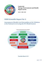 CEEH Scientific Report No 3: Assessment of Health­Cost Externalities of Air Pollution  at the National Level using the EVA Model System  docx