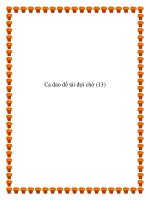 Ca dao truyền miệng: đề tài đợi chờ pdf