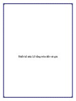 Thiết kế nhà 3,5 tầng trên đất vát góc docx