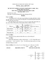 đề thi lí thuyết chuyên môn nghề tốt nghiệp cao đẳng khóa 2 - điện dân dụng -mã đề thi đdd - lt (19)