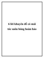 6 lời khuyên để có mái tóc suôn bóng hoàn hảo potx