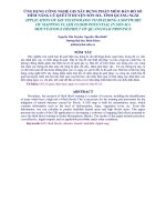 ỨNG DỤNG CÔNG NGHỆ GIS XÂY DỰNG PHẦN MỀM BẢN ĐỒ SỐ TIỀM NĂNG LŨ QUÉT Ở HUYỆN SƠN HÀ, TỈNH QUẢNG NGÃI pptx