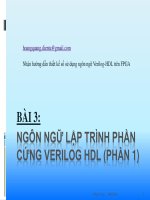 Hướng dẫn thiết kế số sử dụng ngôn ngữ Verilog-HDL trên FPGA: Bài 3 pdf